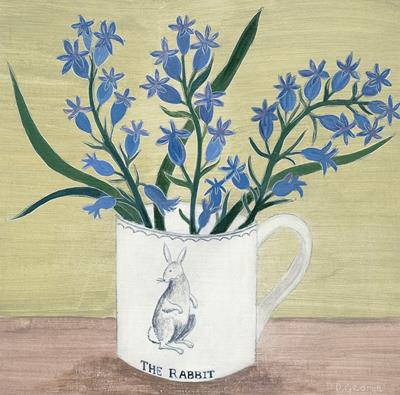 Rabbit Cup & Bluebells by Debbie George