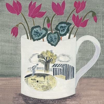 Ravilious Cup & Cyclamen by Debbie George