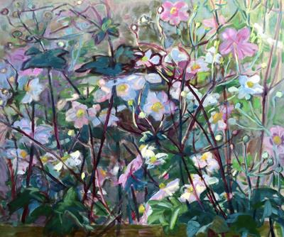 Japanese Anemones, Cattistock by Isobel Johnstone