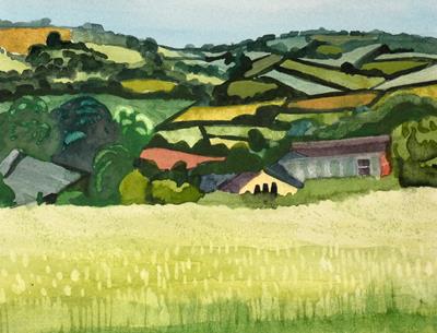 Field Of Grass & Studio by Liz Somerville