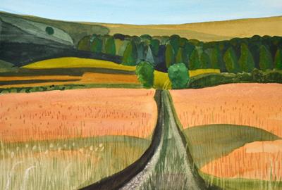 Orange Fields by Liz Somerville