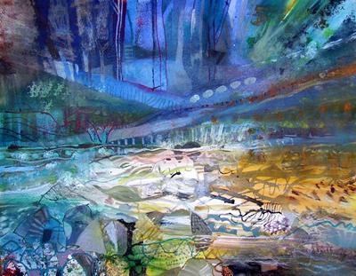 Rushing Stream, Glynhir by David Wiseman