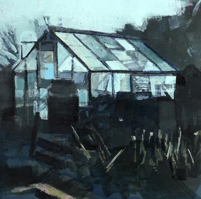 Malling Allotments (Blue) by Susan Ashworth