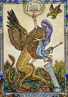 Tarot Of British Birds: Strength by David Hollington
