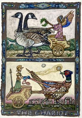 Tarot Of British Birds: The Chariot by David Hollington