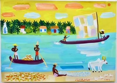 Kerala Canal Boats by Christopher Corr