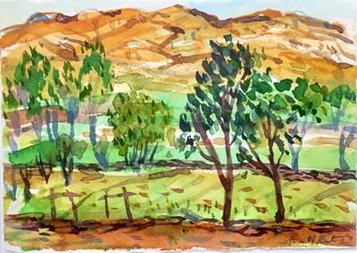Glowing Golden Hills of Rajasthan by Annabel Keatley