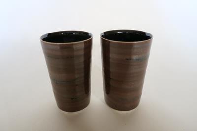 Pair of Red Beakers by Chris Keenan