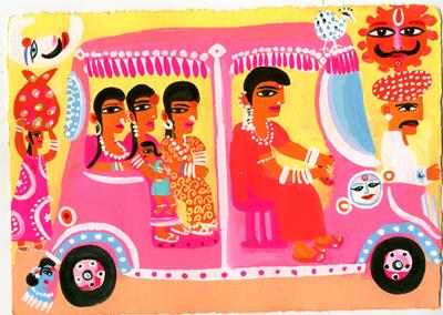 The Women's Autorickshaw In Udaipur by Christopher Corr