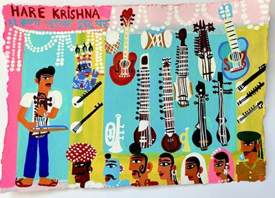 Hare Krishna Music Shop In Udaipur by Christopher Corr