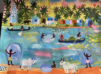 Backwater Canal In Kerala by Christopher Corr