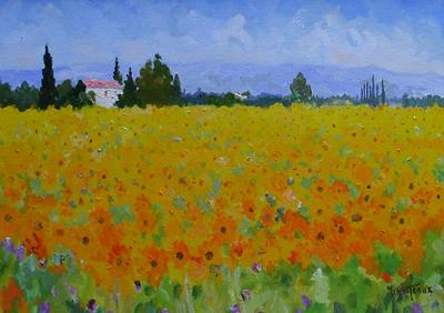 Sunflowers, Avignon, Provence by Marcel Gatteaux