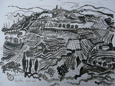 Umbrian Landscape Near Gubbio by Paul Finn