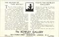 An advertisement from The Artist magazine.