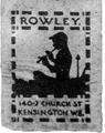 Rowley label circa 1912, with a silhouette of Pan, designed by William Chase.